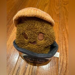 Bark Box The Wet Dog Mud Mask Crinkle Squeak Dog Toy Plush Stuffed